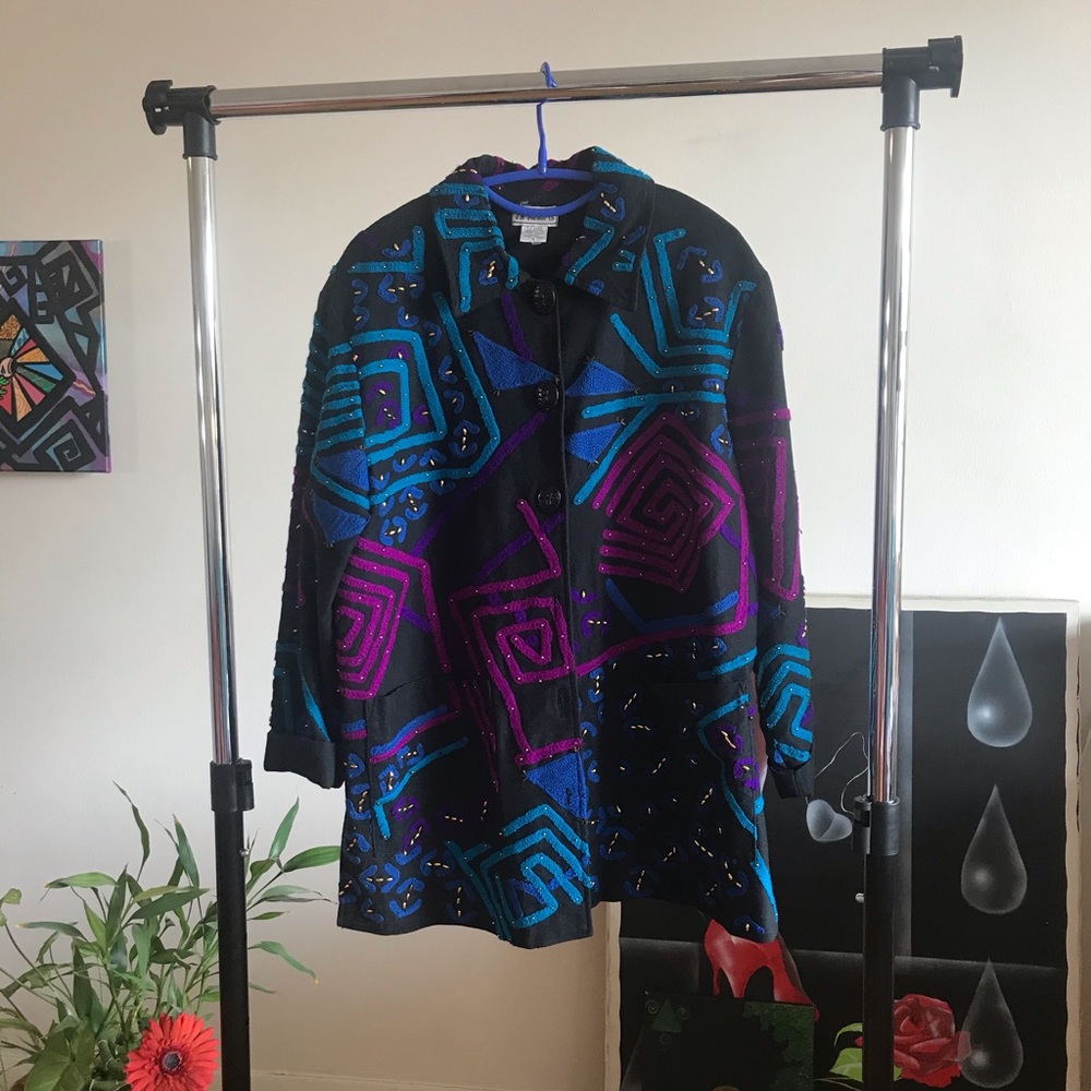 Cute boho print jacket
